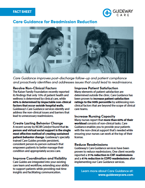 Care Guidance For Readmission Reduction Program Fact Sheet